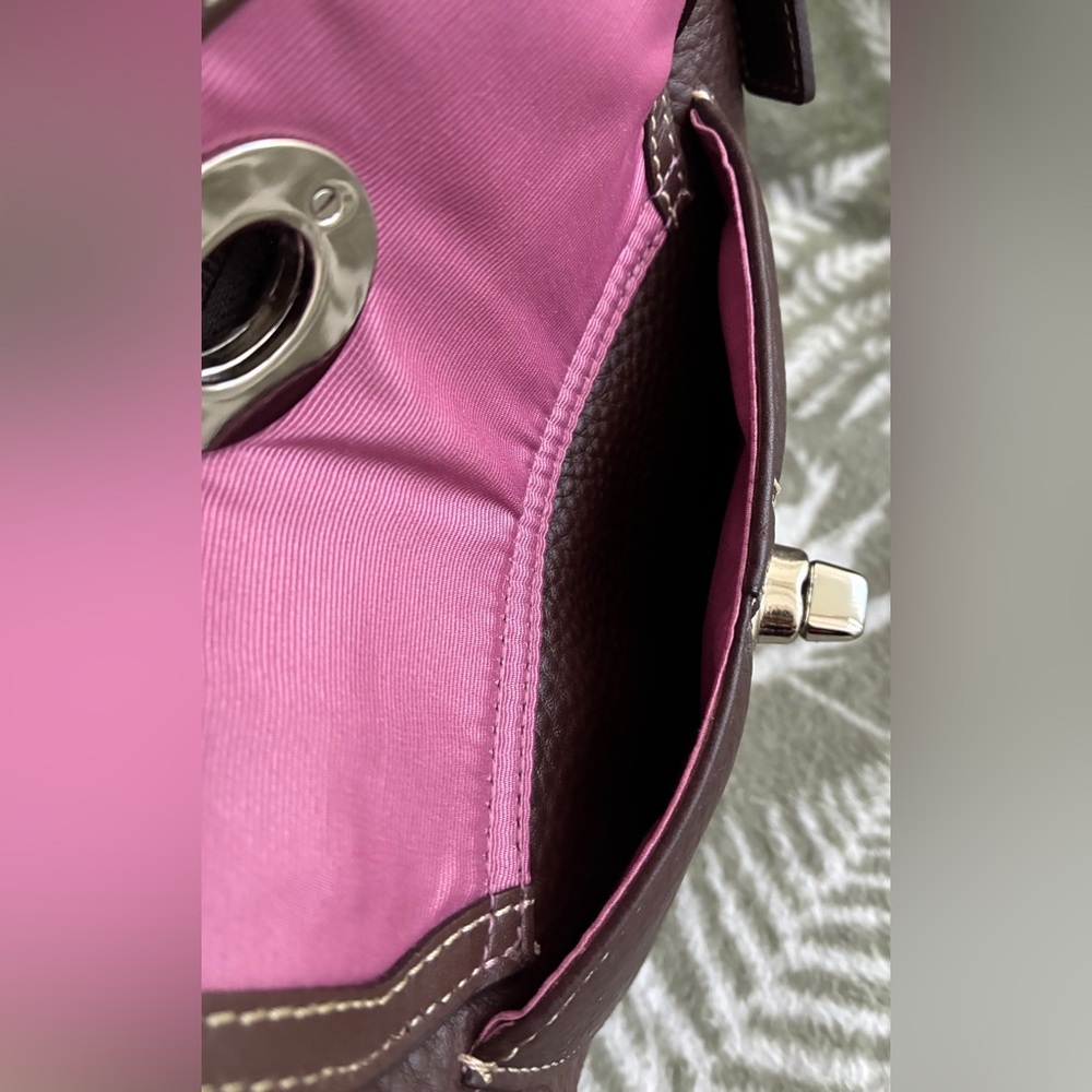 COACH Bag,Coach Pebbled Leather Crossbody Bag in Dark Brown with Silver Hardware - Picture 14 of 14